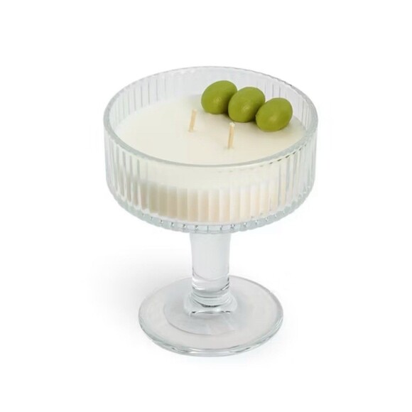 Set Of 2 - Cocktail Martini Glass Scented Candles - Bullseye's Playground - Picture 8 of 11